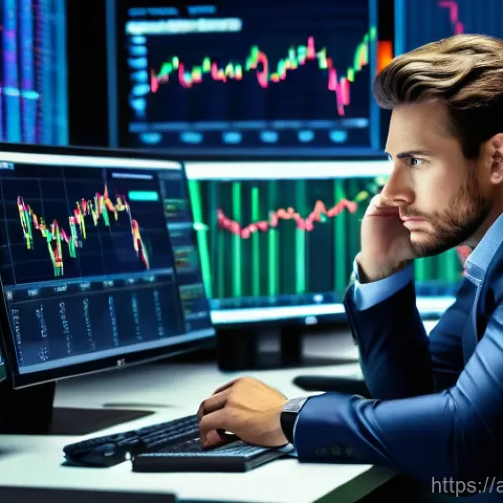 외환관리사 경력 개발 로드맵 - **A Focused Forex Professional in a Modern Trading Environment:**
    A determined male professional...