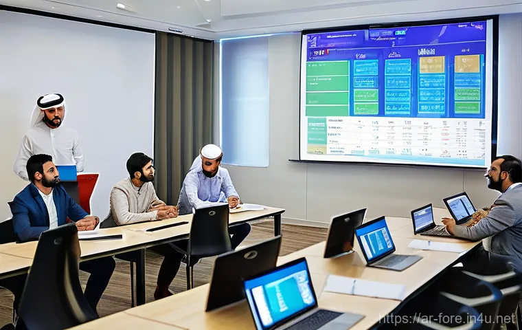 외환관리사와 외환 트레이닝 과정 - A photorealistic image of a confident and poised Arab professional, a woman in her late 30s, dressed...