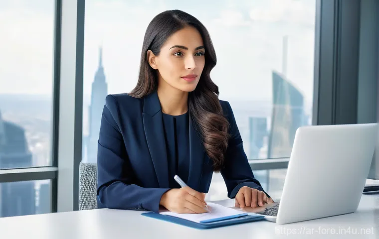 외환관리사와 외환 거래 플랫폼 비교 분석 - **Prompt 1: The Confident Investor with a Managed Account**
    "A sophisticated and serene Arab wom...