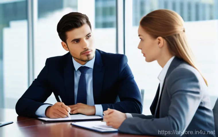 외환관리사 연봉 협상 노하우 - **Prompt: The Insightful Financial Professional**

    A professional male or female, dressed in a s...