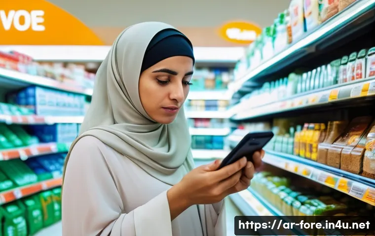 외환관리사와 외환 정책 변화 트렌드 분석 - A worried Arab woman in her late 30s, wearing a modest abaya and hijab, stands in a brightly lit, mo...