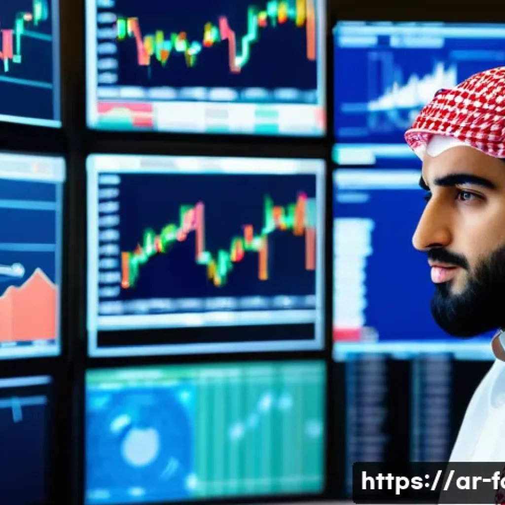 외환관리사와 환율 관리 - A professional Middle Eastern financial expert in a modern office setting analyzing global currency ...