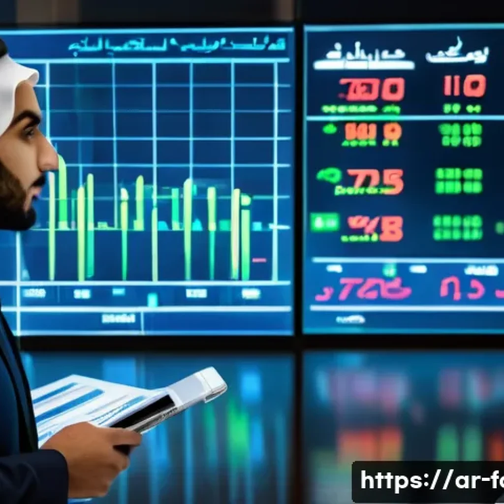 외환관리사와 글로벌 금융 위기 사례 - A professional Middle Eastern multinational corporate office setting with a diverse team of men and ...