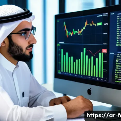 외환관리사와 외환 거래 세금 관리 - A professional Arab male forex trader in a modern office setting, reviewing detailed tax documents a...