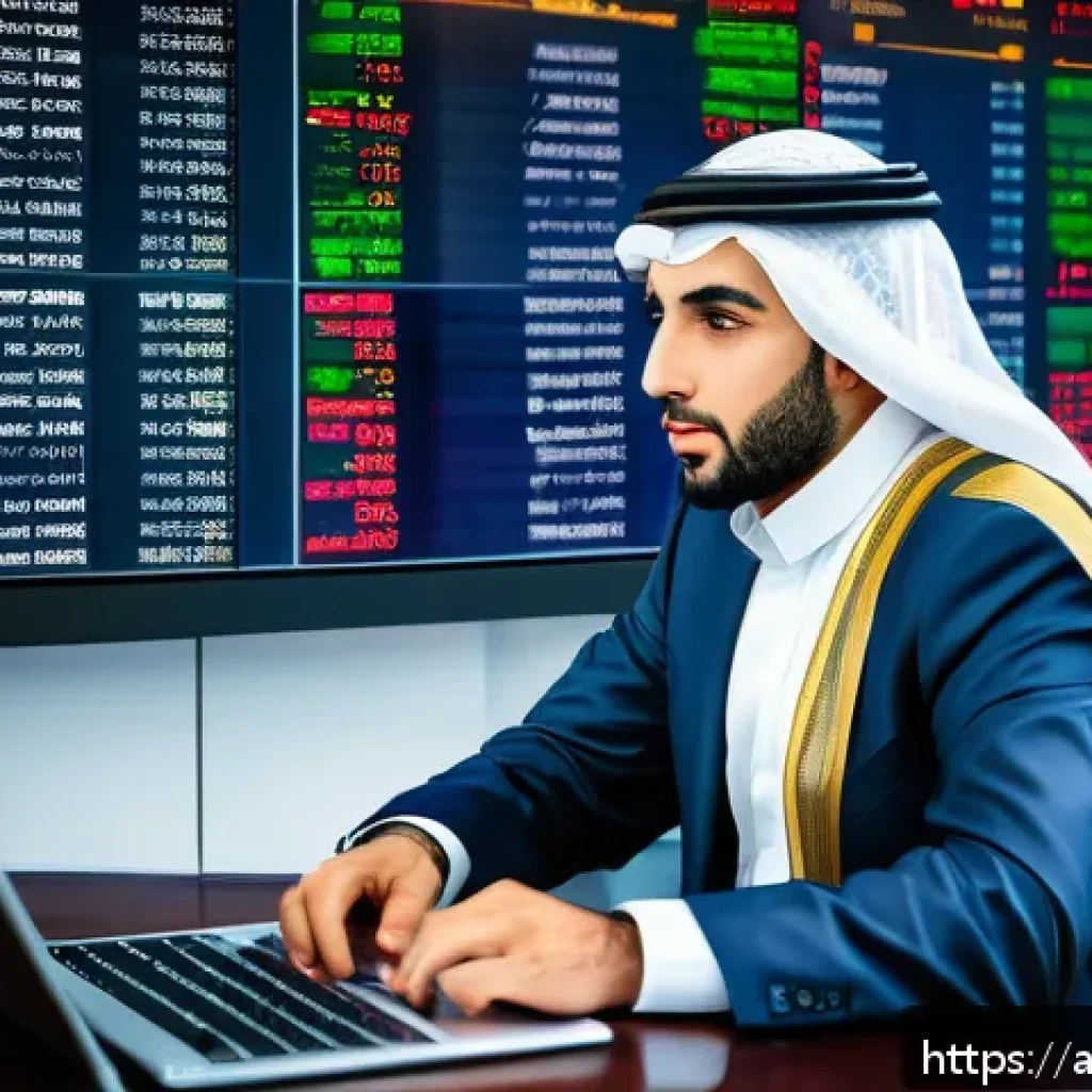 외환관리사와 환율 전망 활용법 - A detailed professional Middle Eastern financial analyst in a modern office overlooking a city skyli...